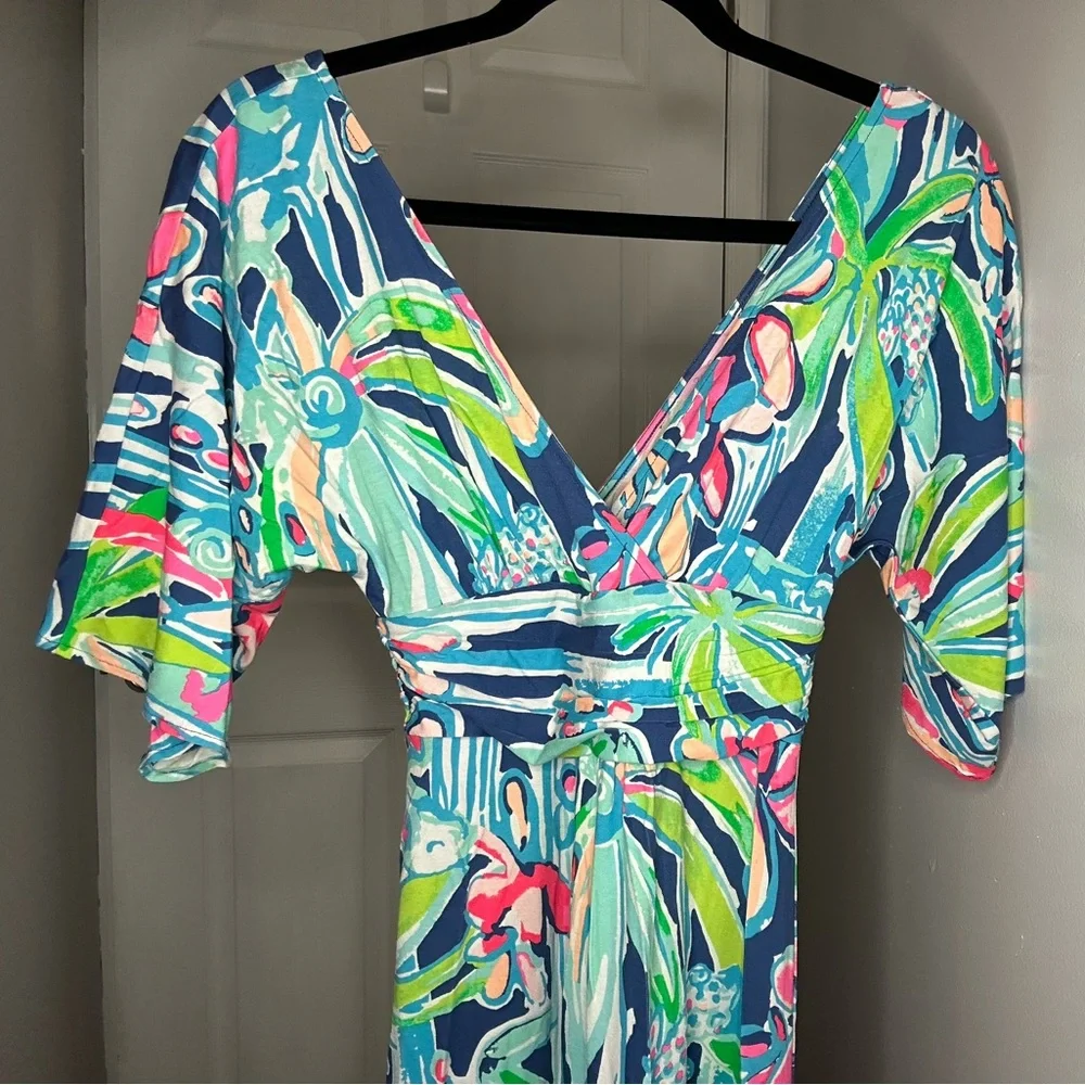 Lilly Pulitzer Pop Up Jungle Hoppin Parigi Maxi Dress XXS - Picture 4 of 5